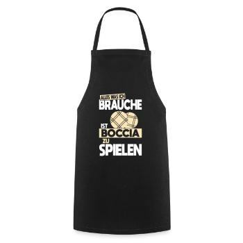Tout ce dont j’ai besoin, c’est de jouer à la pétanque - Tablier de cuisine - noir - Devant - AI Model Male 185 dark (185cm)