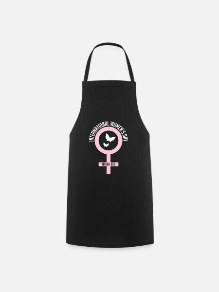 Internationaler Frauentag - 8. März - Kochschürze - Schwarz