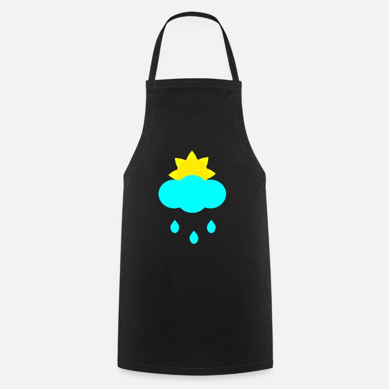 Sonnenregenwolke - Kochschürze - Schwarz