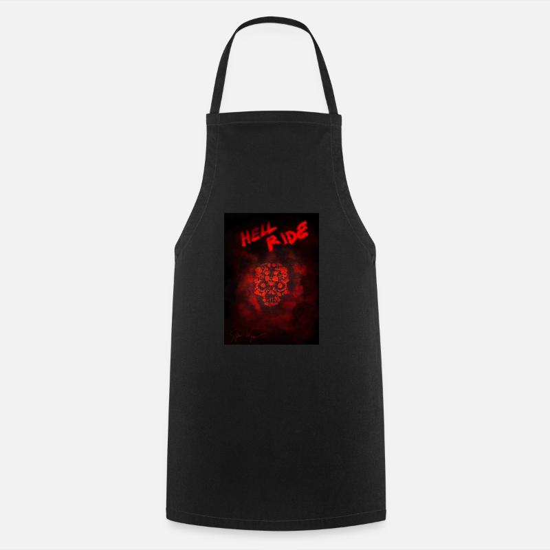 HELL RIDE ANUBIS - Cooking Apron - black