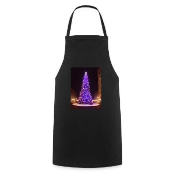 Sapin de Noël violet - Tablier de cuisine - noir - Devant - AI Model Male 185 dark (185cm)