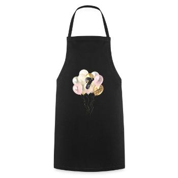 Balloons Number 27 - Cooking Apron - black - Front - AI Model Male 185 dark (185cm)