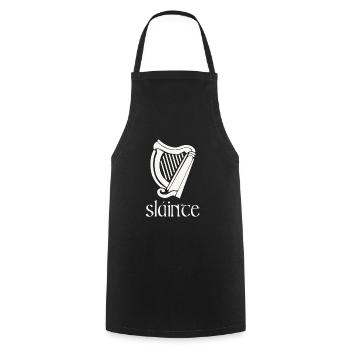 Sláinte Gälisch Irisch Irland Lustiger St. Patricks Tag - Kochschürze - Schwarz - Vorne - AI Model Male 185 dark (185cm)