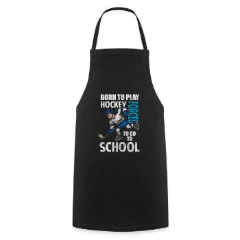 Ice Hockey Ice Hockey Mask Goal - Cooking Apron - black - Front - AI Model Male 185 dark (185cm)