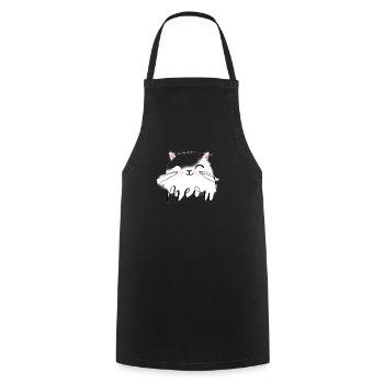 Meow - Kochschürze - Schwarz - Vorne - AI Model Male 185 dark (185cm)
