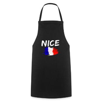 Nice France Flag Nice - Cooking Apron - black - Front - AI Model Male 185 dark (185cm)