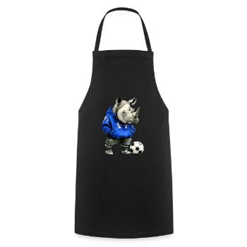 Rhinos Soccer / Soccer Rhinoceros - Tablier de cuisine - noir - Devant - AI Model Male 185 dark (185cm)