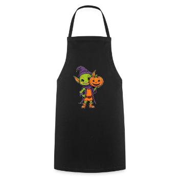 Cute halloween goblin - Cooking Apron - black - Front - AI Model Male 185 dark (185cm)