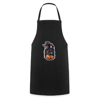 Halloween Scarecrow - Cooking Apron - black - Front - AI Model Male 185 dark (185cm)