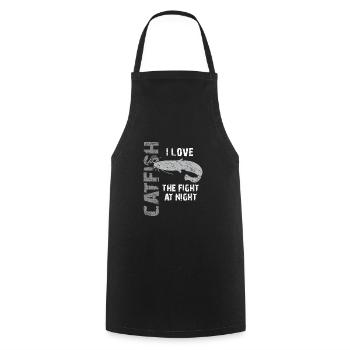 Pêche au poisson-chat Pêche sportive Poisson fort - Tablier de cuisine - noir - Devant - AI Model Male 185 dark (185cm)