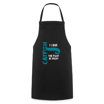 Pêche au poisson-chat Pêche sportive Poisson fort - Tablier de cuisine - noir - Devant - AI Model Male 185 dark (185cm)