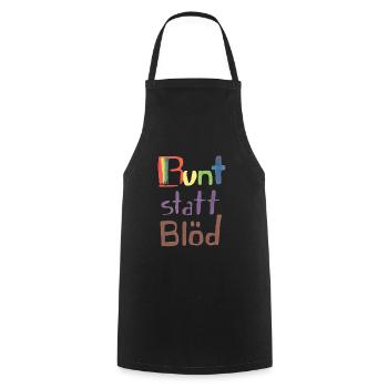 Coloré au lieu de stupide - Tablier de cuisine - noir - Devant - AI Model Male 185 dark (185cm)