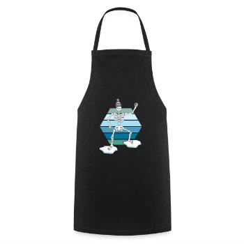 Eisbader Winterschwimmen retro Winterbader-saison - Kochschürze - Schwarz - Vorne - AI Model Male 185 dark (185cm)