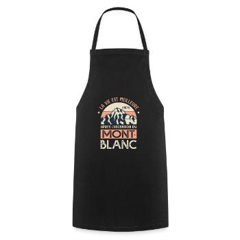 alpinisme ascension Mont Blanc Sport alpiniste - Tablier de cuisine - noir - Devant - AI Model Male 185 dark (185cm)