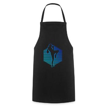 Muay Thai Hommes Boxe Thaï Femmes Boxe Thaïlandaise - Tablier de cuisine - noir - Devant - AI Model Male 185 dark (185cm)