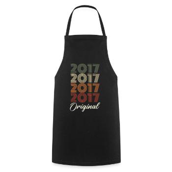 2017 Cadeau D'anniversaire Vintage Original 2017 - Tablier de cuisine - noir - Devant - AI Model Male 185 dark (185cm)