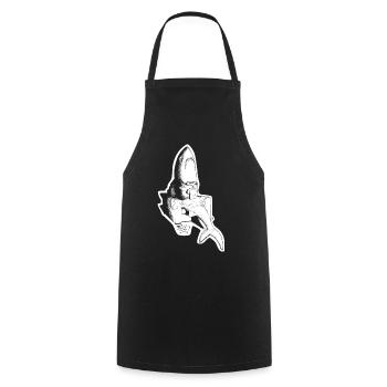 Lone Shark - Cooking Apron - black - Front - AI Model Male 185 dark (185cm)