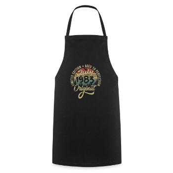 Anniversaire Juillet 1983 Juillet 1983 Juillet 1983 - Tablier de cuisine - noir - Devant - AI Model Male 185 dark (185cm)