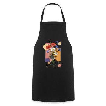 A bouquet of wildflowers - Cooking Apron - black - Front - AI Model Male 185 dark (185cm)