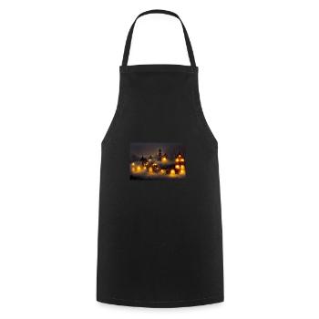 Village de Noël - Tablier de cuisine - noir - Devant - AI Model Male 185 dark (185cm)