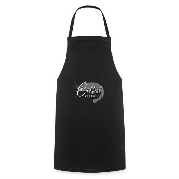 Wels Waller angeln Sportfischen Flussmonster - Kochschürze - Schwarz - Vorne - AI Model Male 185 dark (185cm)