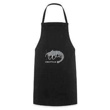 Welsdompteur Welsflüsterer Welsangler - Kochschürze - Schwarz - Vorne - AI Model Male 185 dark (185cm)