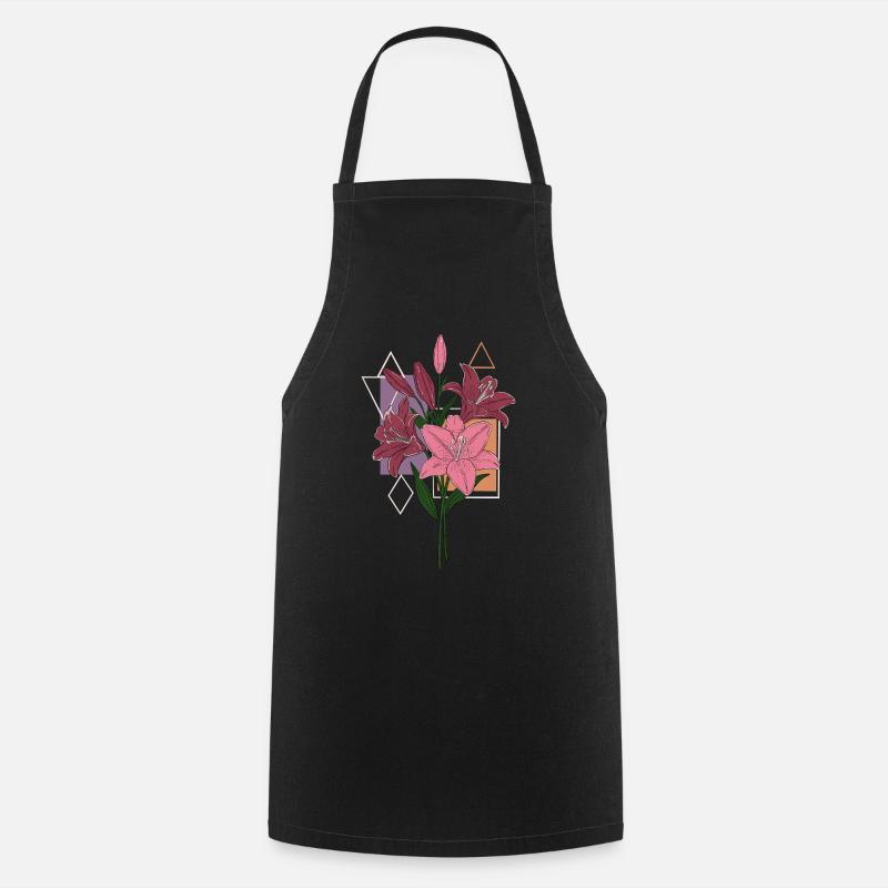 Lilies - Cooking Apron - black
