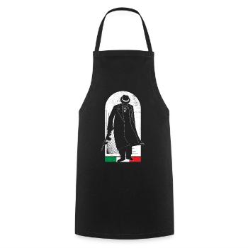 Italien Mafia Grafik - Kochschürze - Schwarz - Vorne - AI Model Male 185 dark (185cm)
