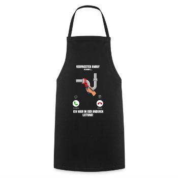 Installer Plumber Spengler Heating Builder Joke - Cooking Apron - black - Front - AI Model Male 185 dark (185cm)