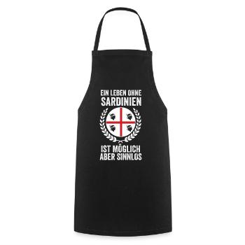 Sardegna Cagliari Italy Italian Sardinia - Cooking Apron - black - Front - AI Model Male 185 dark (185cm)