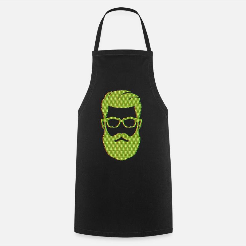 Masculinité barbue Coiffure barbue Cheveux - Tablier de cuisine - noir