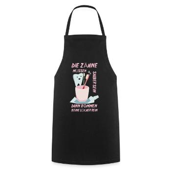 Pediatric dentist saying - Cooking Apron - black - Front - AI Model Male 185 dark (185cm)