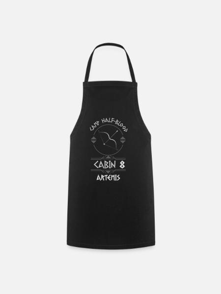 Cabin #8 in Camp Half Blood, Child of Artemis - Cooking Apron - black