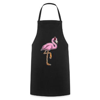 Flamingo Musique casque - Tablier de cuisine - noir - Devant - AI Model Male 185 dark (185cm)