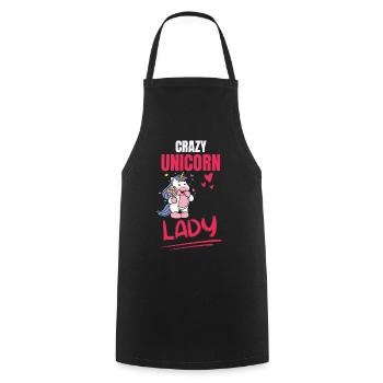 Lady Frauen Fantasy Tier Lustiges Geschenk Einhorn - Kochschürze - Schwarz - Vorne - AI Model Male 185 dark (185cm)