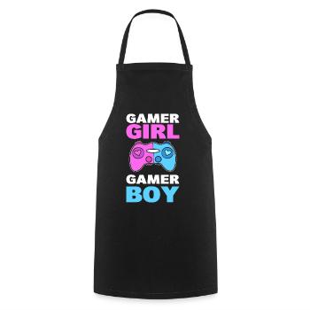 Geschlecht enthüllen Gender Reveal - Kochschürze - Schwarz - Vorne - AI Model Male 185 dark (185cm)