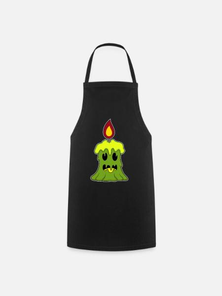 Kerze Halloween - Kochschürze - Schwarz