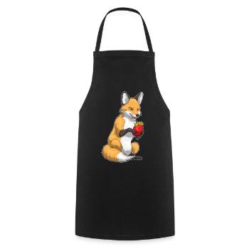 Frites Fuchs - Tablier de cuisine - noir - Devant - AI Model Male 185 dark (185cm)