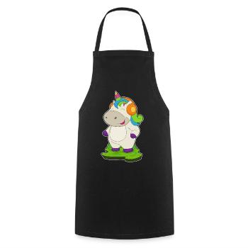 Musique casque Unicorn - Tablier de cuisine - noir - Devant - AI Model Male 185 dark (185cm)