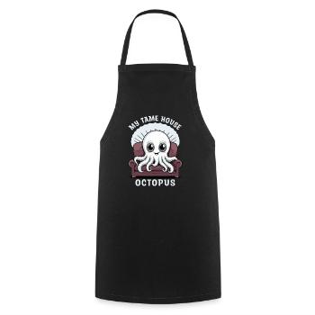 Pieuvre mignonne - Tablier de cuisine - noir - Devant - AI Model Male 185 dark (185cm)