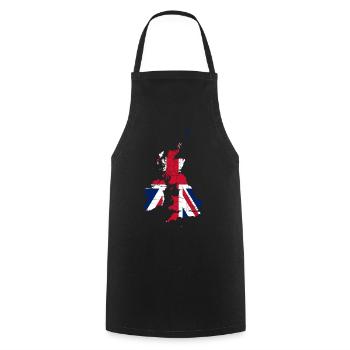 United Kingdom Flag Landscape England - Kochschürze - Schwarz - Vorne - AI Model Male 185 dark (185cm)
