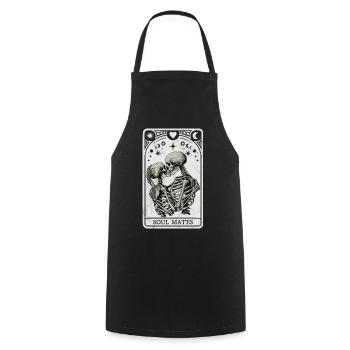 Âmes sœurs Tarot - Tablier de cuisine - noir - Devant - AI Model Male 185 dark (185cm)