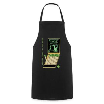 UFO Invasion Vintage Poster Design - Cooking Apron - black - Front - AI Model Male 185 dark (185cm)
