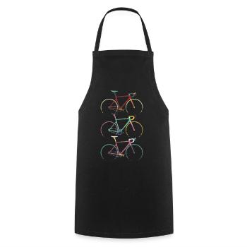 Vintage Rennrad Shirt – Retro Fahrrad Design - Kochschürze - Schwarz - Vorne - AI Model Male 185 dark (185cm)