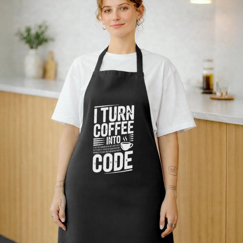 Je transforme le café en code Tablier de cuisine