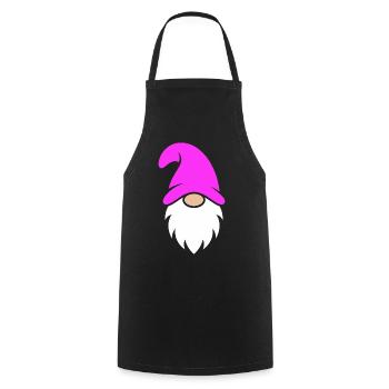 Magenta Hat Gnome - Cooking Apron - black - Front - AI Model Male 185 dark (185cm)