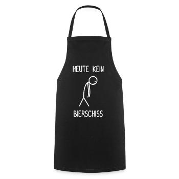 Heute kein Bierschiss Biertrinker Bierliebhaber - Kochschürze - Schwarz - Vorne - AI Model Male 185 dark (185cm)