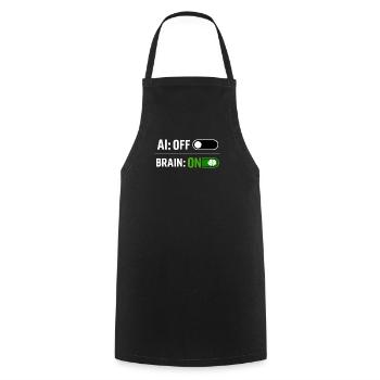 AI OFF - Cooking Apron - black - Front - AI Model Male 185 dark (185cm)