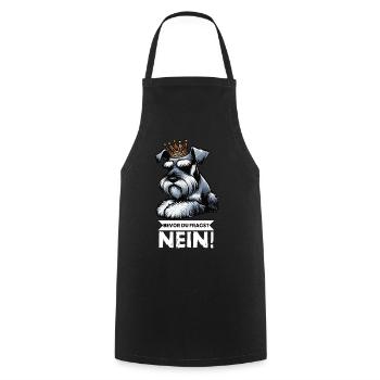 Avant que vous ne demandiez Pas de Schnauzer Géant - Tablier de cuisine - noir - Devant - AI Model Male 185 dark (185cm)