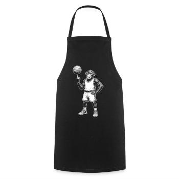 Basket-ball - Tablier de cuisine - noir - Devant - AI Model Male 185 dark (185cm)